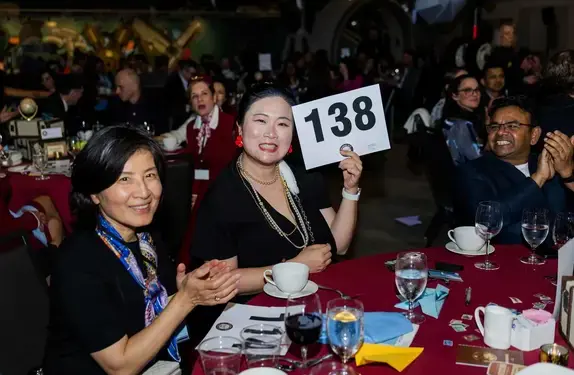 Family and friends at auction