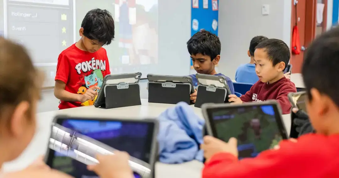 Students on iPads