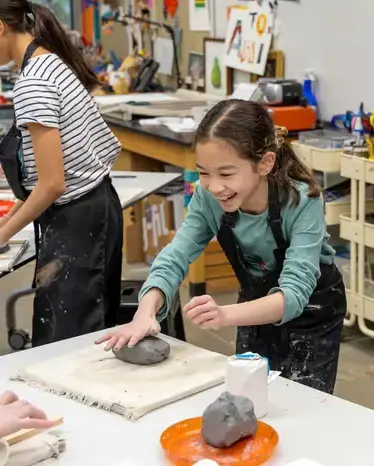 Student modelling clay