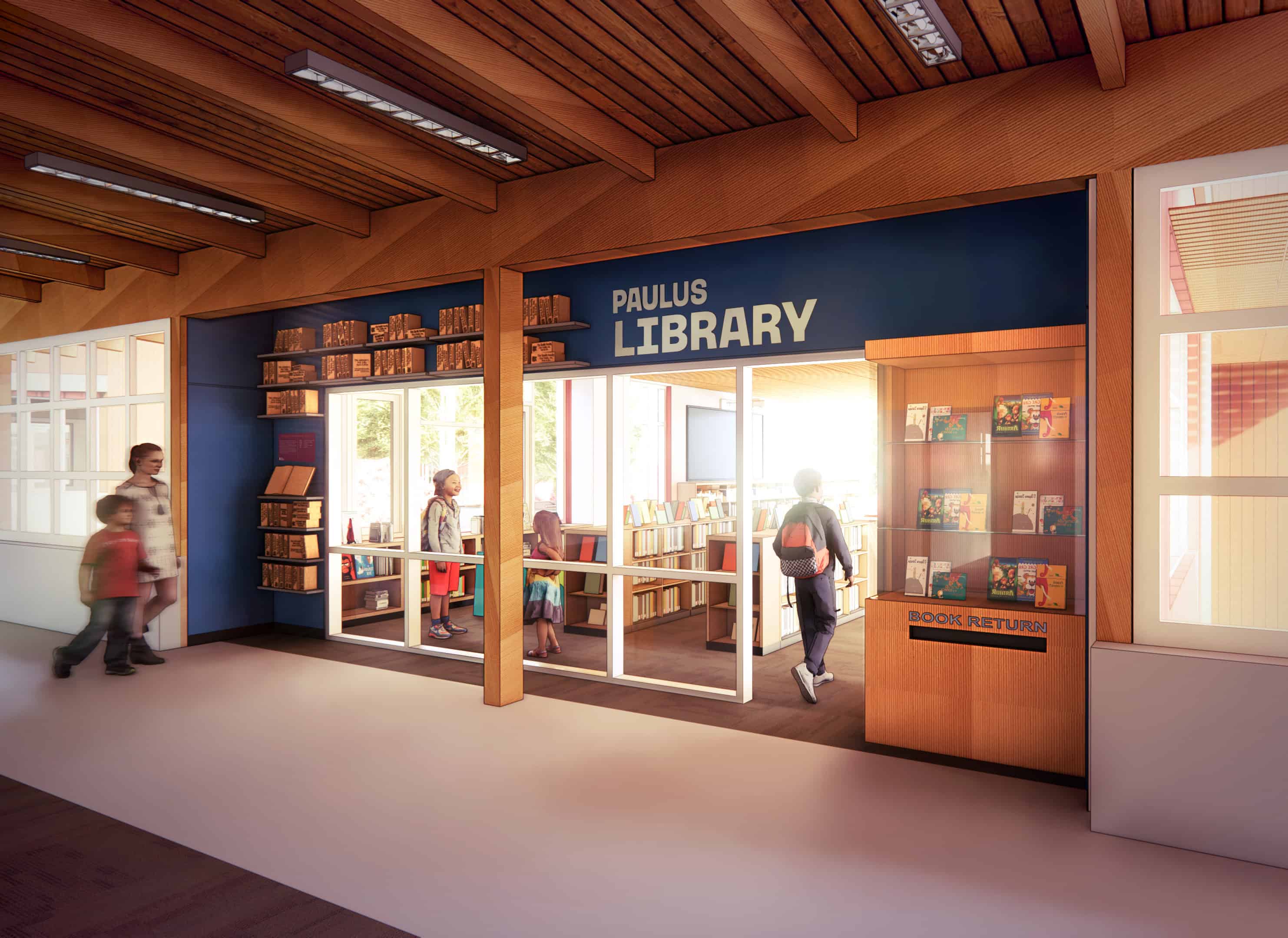 Front of School library