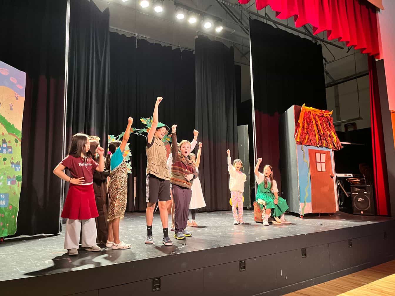 Students in drama camp