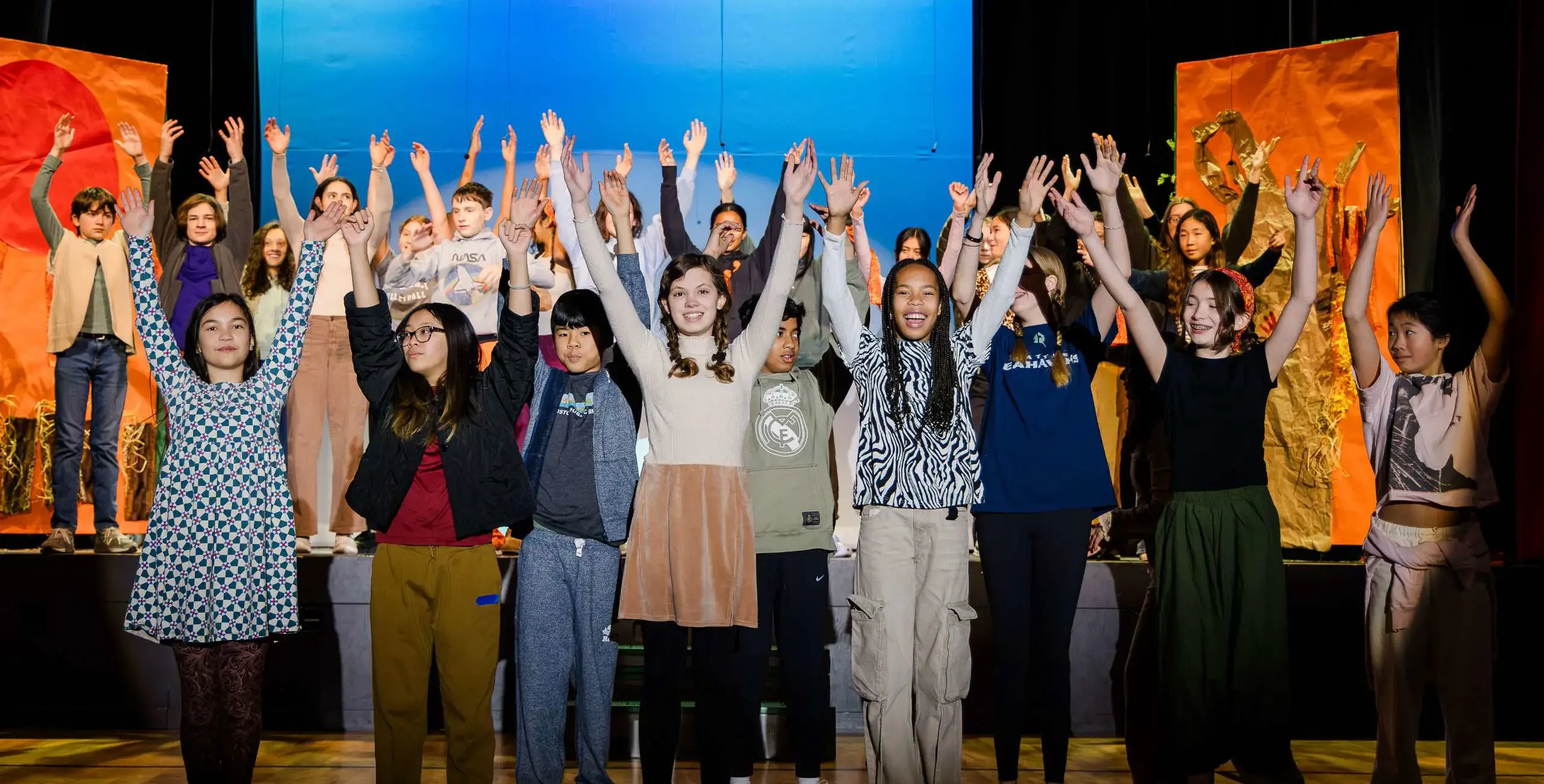 Students participating in performance