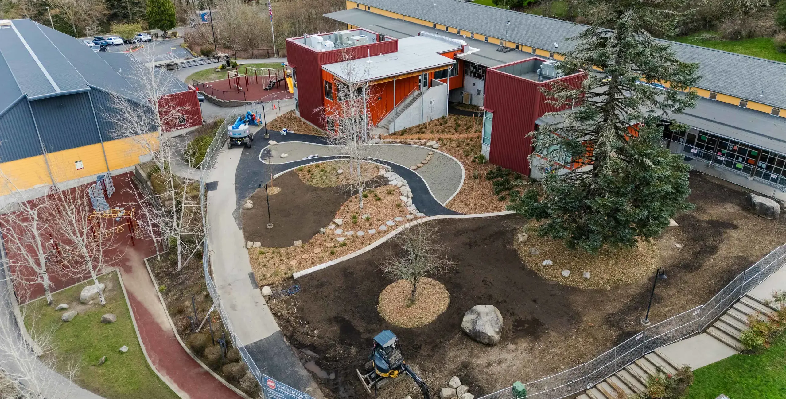 Drone shot of outdoor area