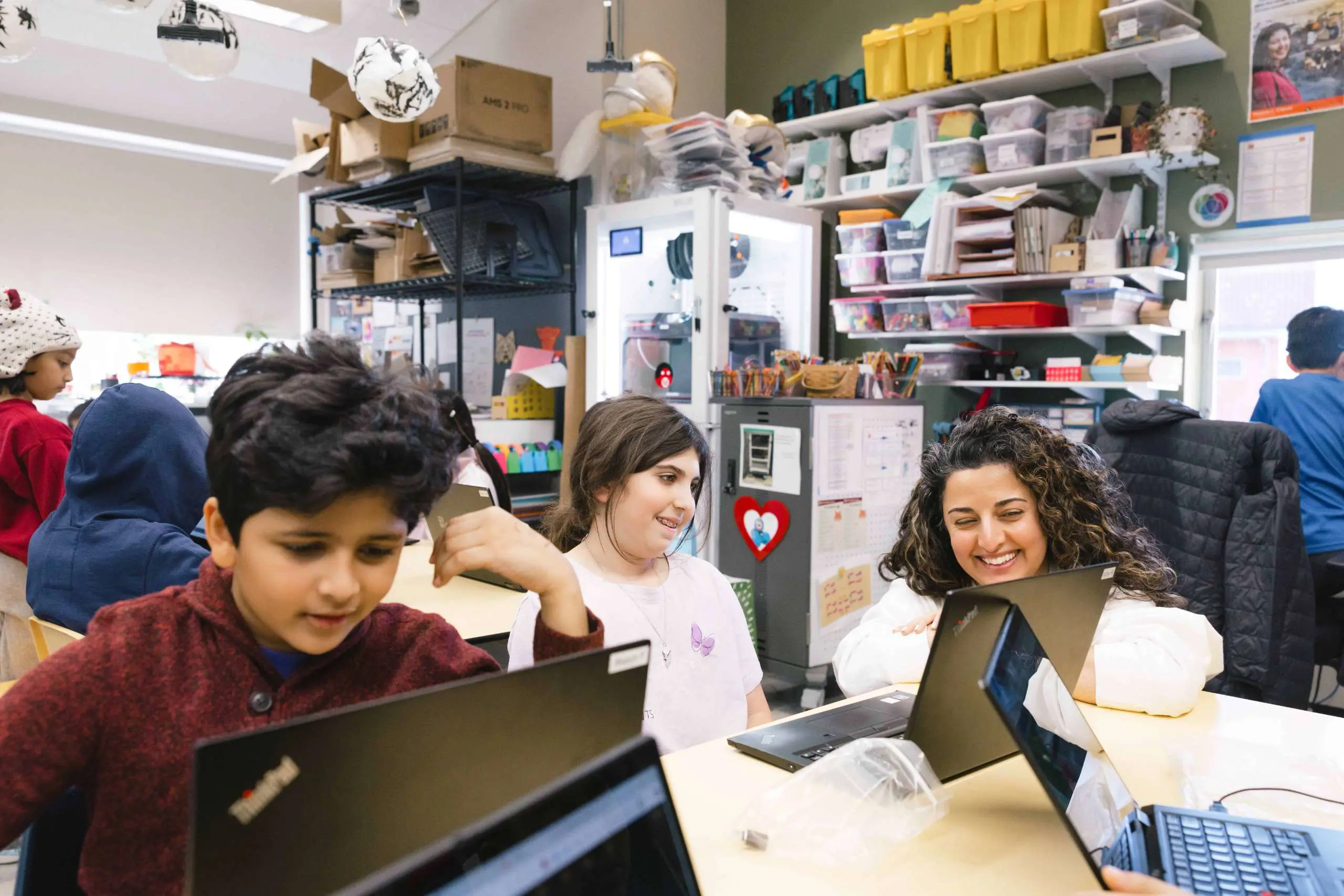 Students on laptops