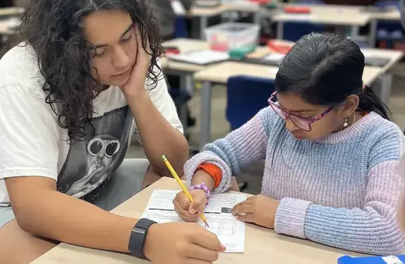 Students solving issue 